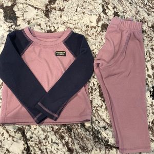 Llbean toddler Fitness Fleece Long-Sleeve Tee/Pants Set